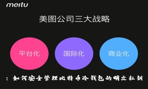 : 如何安全管理比特币冷钱包的明文私钥